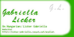 gabriella licker business card